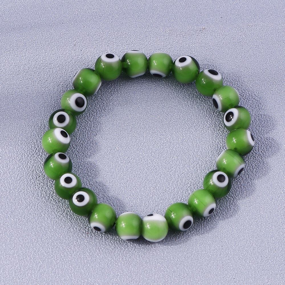 Wholesale Devil Eye Color Beads Resin Bracelet